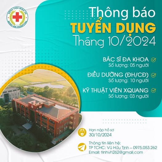 THÔNG BÁO TUYỂN DỤNG THÁNG 10/2024