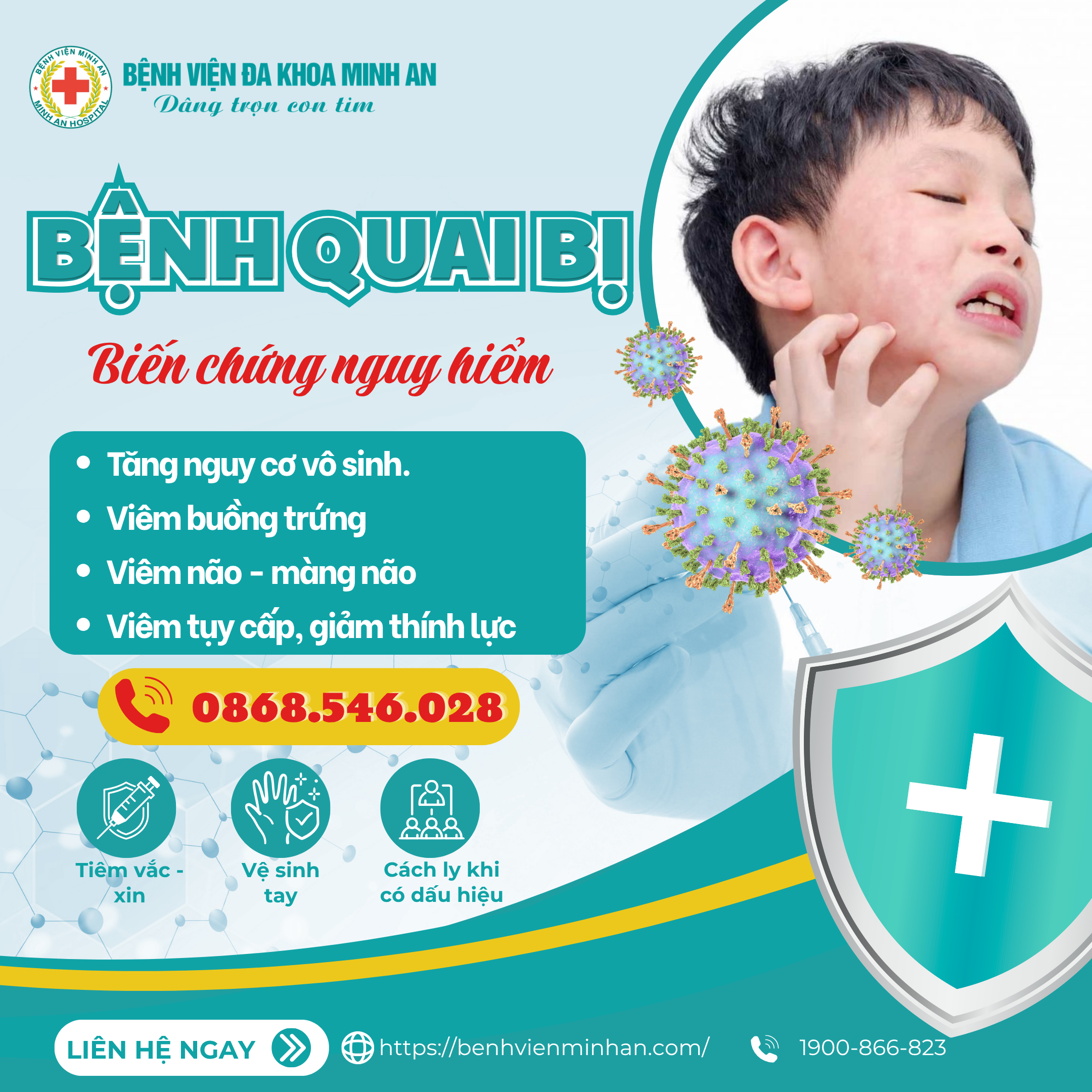 🚨 BỆNH QUAI BỊ VỚI NHIỀU BIẾN CHỨNG NGUY HIỂM!