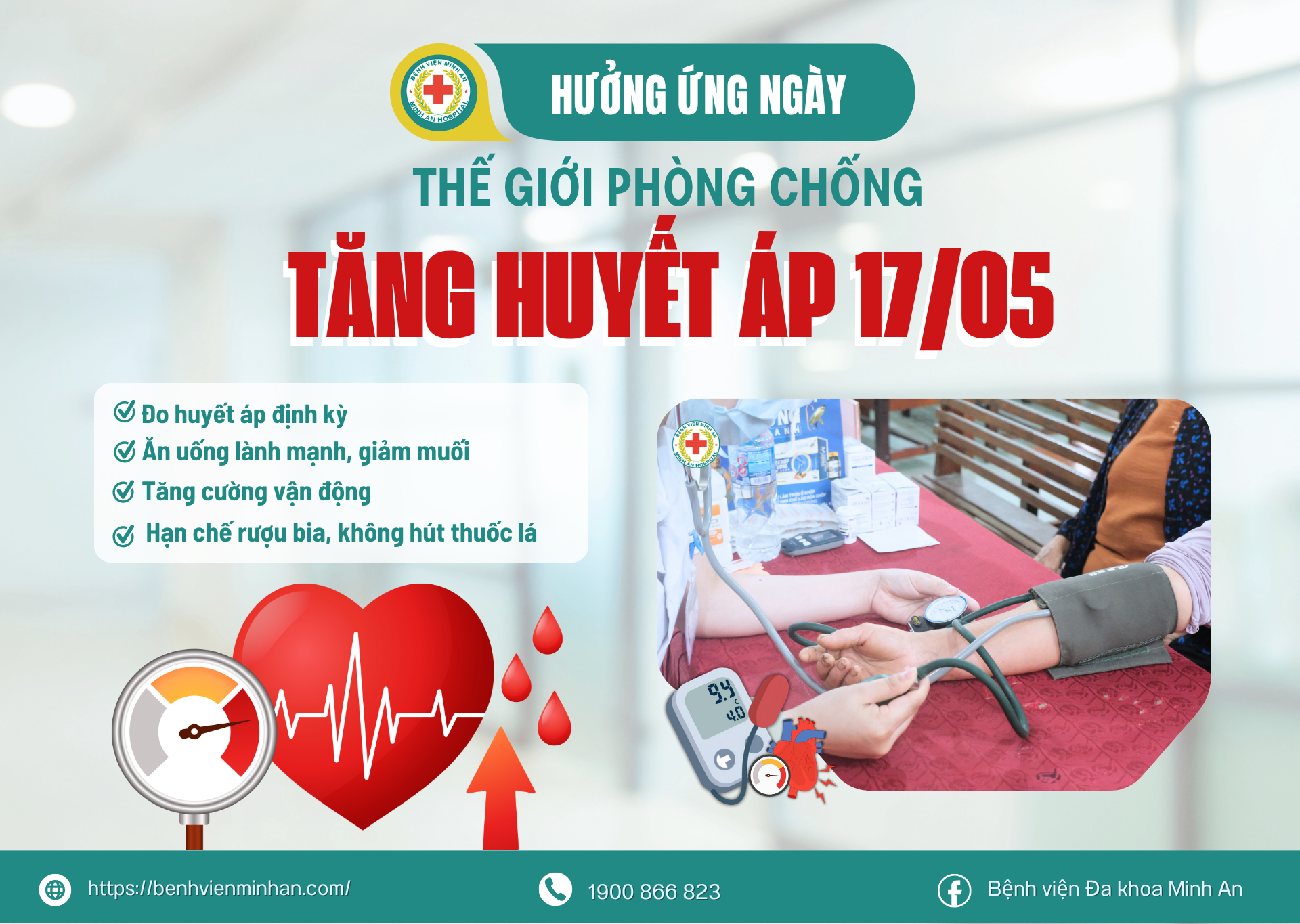 💓 HƯỞNG ỨNG NGÀY THẾ GIỚI PHÒNG, CHỐNG TĂNG HUYẾT ÁP 17/5