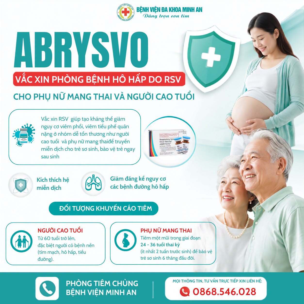ABRYSVO – Vắc xin phòng bệnh hô hấp do RSV cho phụ nữ mang thai và người cao tuổi