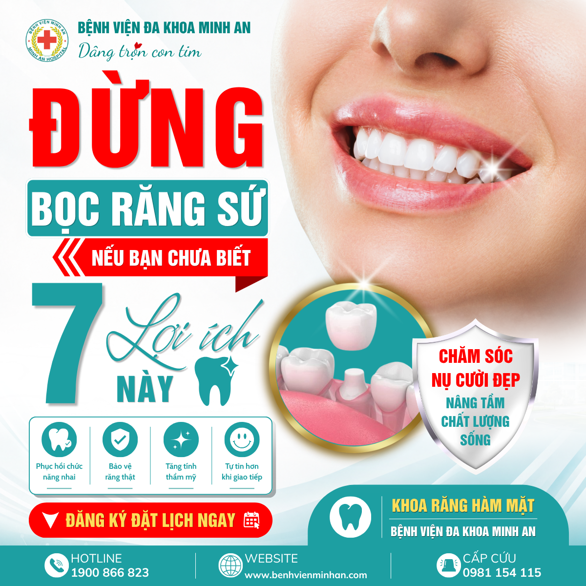 Bọc răng sứ là gì? Có rủi ro không? 7 lợi ích khi bọc răng sứ?